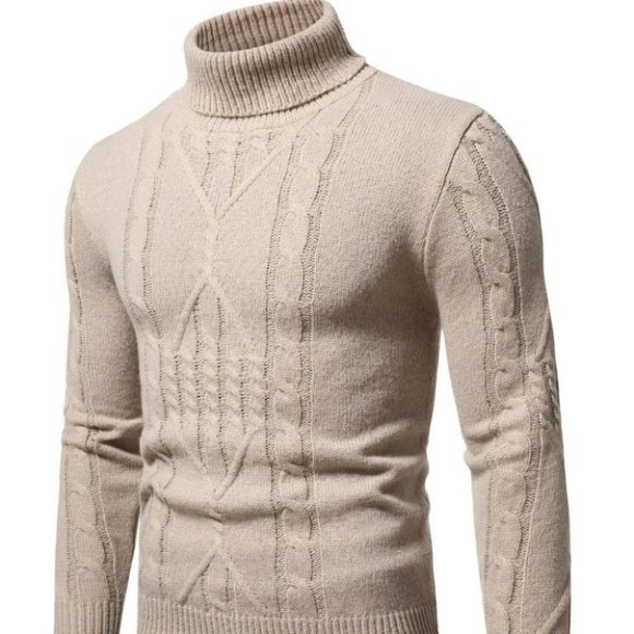 . Other - Khaki Mens Turtle Neck Sweater